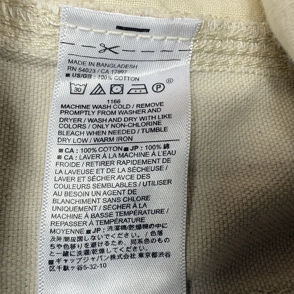 NEW Banana Republic Carpenter Pants Size 38 Ivory Straight Fit Utility